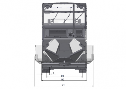 Blueprint top view Dynapac MF2500CM
