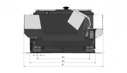Blueprint top view Dynapac FC1400C II