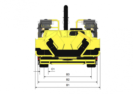 Blueprint top view Dynapac F1000T (T4)