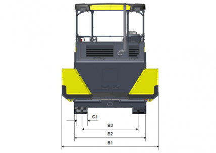 Blueprint Ansicht oben Dynapac F2500C