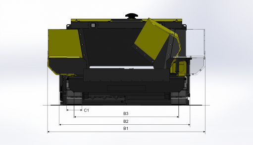 Blueprint top view Dynapac FC1400C
