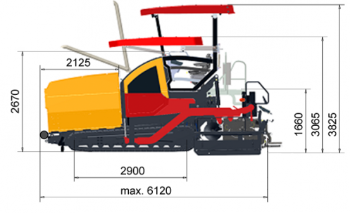 Blueprint side view SD2500C