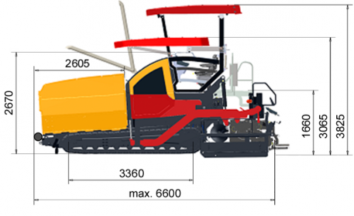 Blueprint Seitenansicht SD2550CS