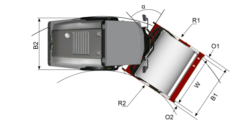 Blueprint top view Dynapac CA1300D