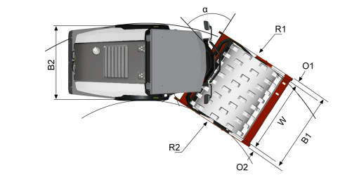Blueprint top view Dynapac CA1300PD