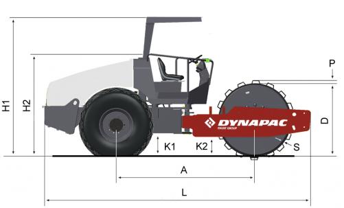侧视图 Dynapac CA150PD