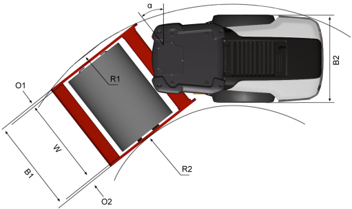Blueprint top view Dynapac CA3600D
