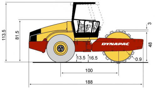 Blueprint side view CA152PD