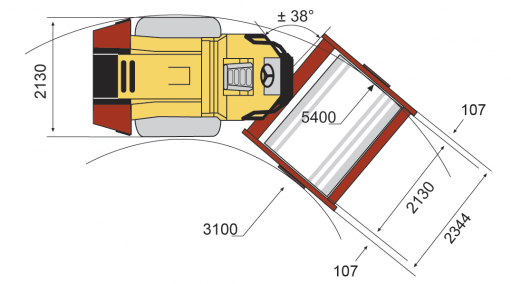Dimensões - vista superior CA250PD-II