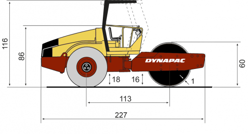 Blueprint side view CA260D-II