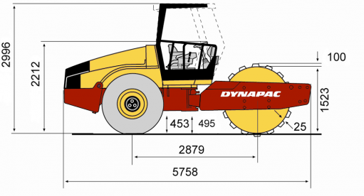 Blueprint Seitenansicht CA262PD