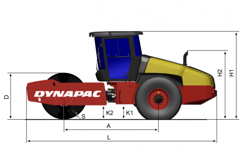 Blueprint side view CA2800D