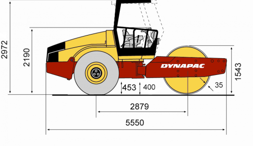 Blueprint Seitenansicht CA302D