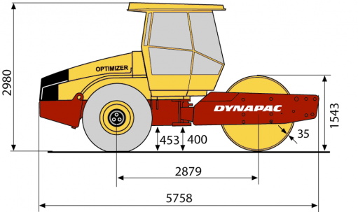 Blueprint Seitenansicht CA362DCO