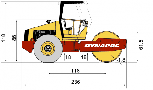Blueprint side view CA512D