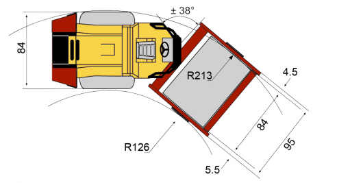 Dimensões - vista superior CA602D