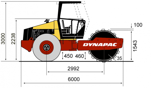 Dimensões - vista lateral CA610PD