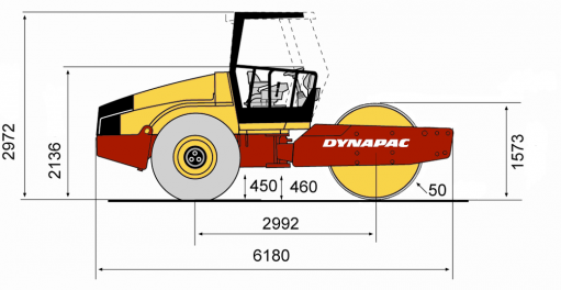 Blueprint side view CA612D
