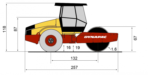 Plan - widok z boku CA702D
