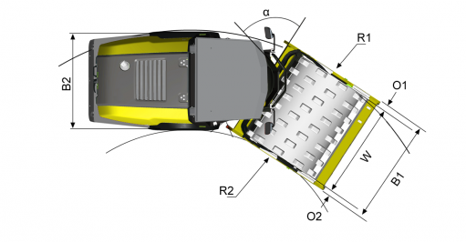 Blueprint top view Dynapac CA1300PD
