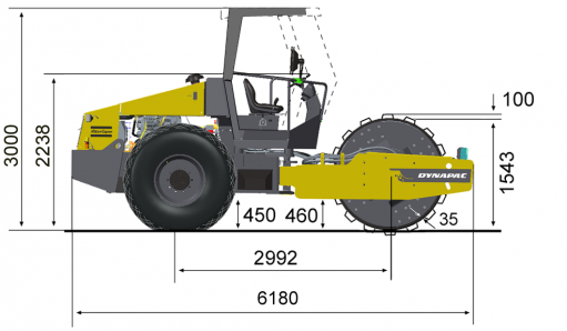 侧视图 Dynapac CA610PD