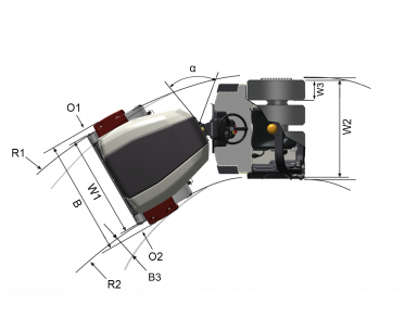 Blueprint top view Dynapac CC1100C VI