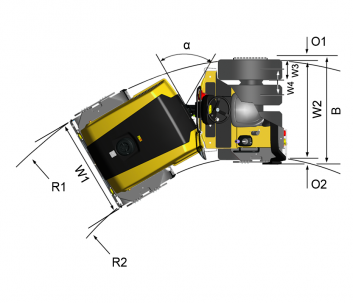 Plan - widok z góry Dynapac CC1200C