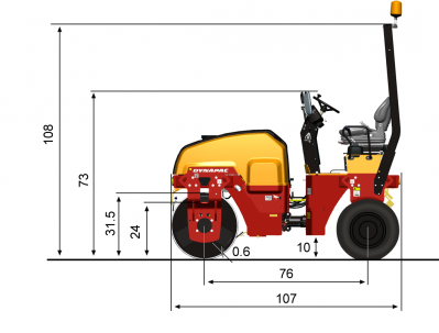 Размеры, вид сбоку CC1300C