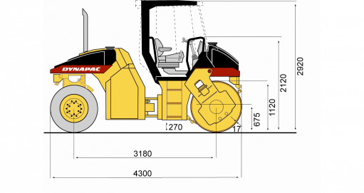 Dimensões - vista lateral CC232CHF