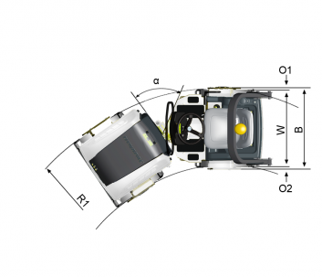 Vue de dessus Dynapac CC1000