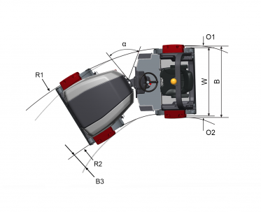 Blueprint top view Dynapac CC1100 VI