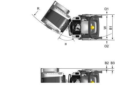 Vue de dessus Dynapac CC900S