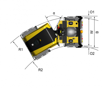 Blueprint top view Dynapac CC1300