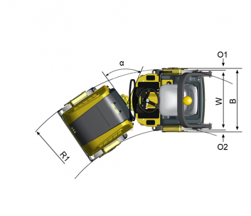 Blueprint top view Dynapac CC800