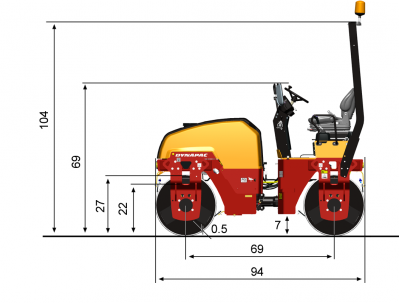 Размеры, вид сбоку CC1100