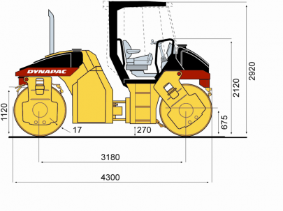 Blueprint side view CC222HF