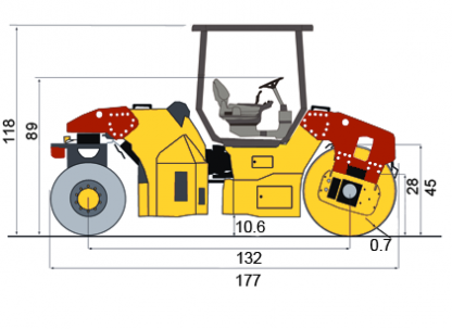 Blueprint side view CC224CHF
