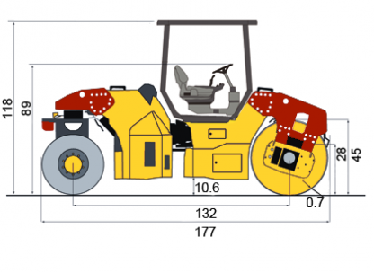 Blueprint side view CC334CHF