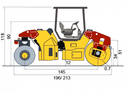 Blueprint side view CC524CHF