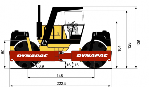 Blueprint side view CC722