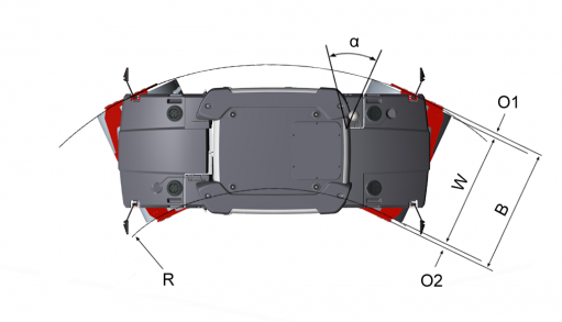 Blueprint top view Dynapac CG2300