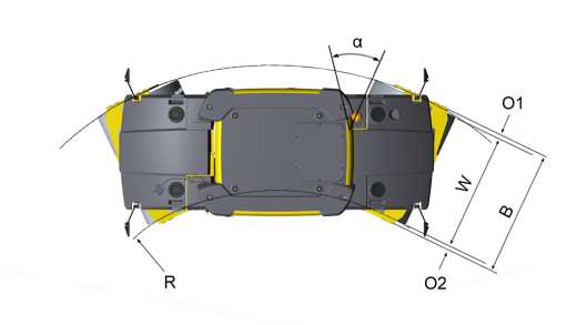 Blueprint top view Dynapac CG2300