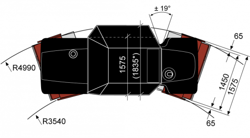Blueprint top view CG233HF