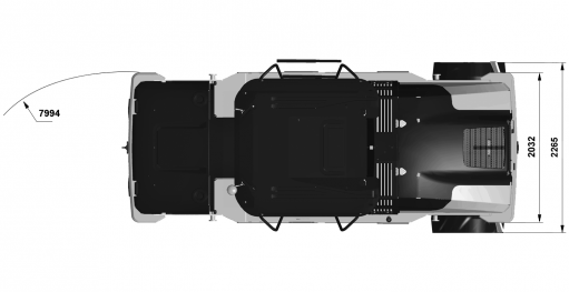 Vue de dessus Dynapac CP2100W