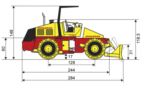 Blueprint side view CT300