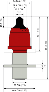 Blueprint side view Dynapac AM1922