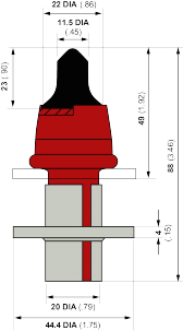 Blueprint side view Dynapac AM2024