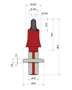 Blueprint Seitenansicht Dynapac DM7