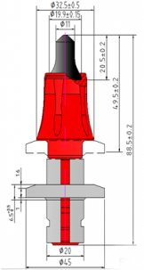 Blueprint Seitenansicht Dynapac DM8