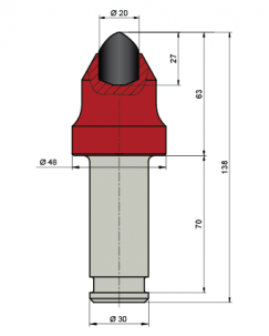 Blueprint Seitenansicht Dynapac DC30020